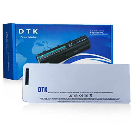 Dtk® New Laptop Battery for Apple A1280 A1278 Macbook 13-inch Series, (2008 Version) [Li-polymer 6-cell 4200mah]