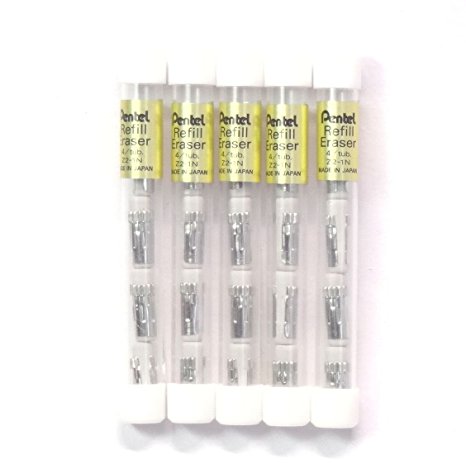 Pentel Mechanical Pencil Eraser Refill (Z2-1N), for Pentel mechanical pencil GRAPH, Orenz, and Smash, × 5 Pack/total 20 pcs (Japan Import) [Komainu-Dou Original Package]