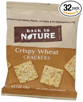 Back to Nature Crispy Wheat Crackers, 1-Ounce Bags (Pack of 32)