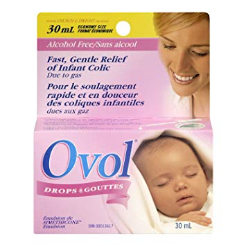OVOL Infant DROPS for Fast & Gentle Relief of Infant Colic Gas 30 ml Made in Canada