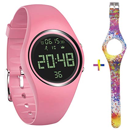 feifuns Smart Watch Non-Bluetooth Kid Pedometer Watch Sport Wristband IP68 Water-resistant Swim Watch Fitness Tracker with Step/Distance/Calorie/Clock/Timer for Walk Kid Men Women