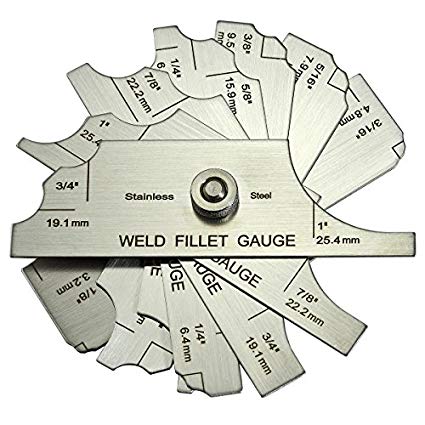 7piece Fillet Weld Set Gage Rl Gauge Welding Inspection Test Ulnar Metric & Inch