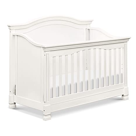 Million Dollar Baby Classic Louis 4-in-1 Convertible Crib with Toddler Bed Conversion Kit, Warm White