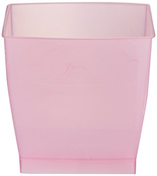 InterDesign Mono Wastebasket Trash Can for Bathroom, Kitchen, Office - Blush Pink