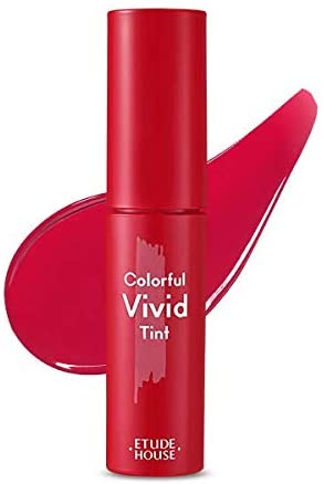 Etude House Colorful Vivid Tint (PK004 Raspberry Rhapsody) | Moisturizing Tint with a Bright Color that adheres to the Lips in a Thin and Comfortable Way | Korean makeup