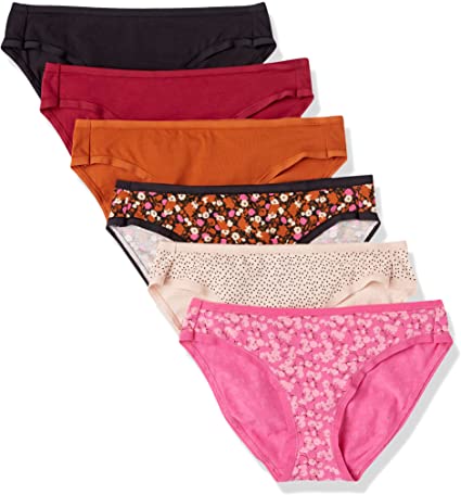 Amazon Essentials Women's Cotton Bikini Brief Underwear, Multipacks