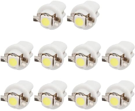 britelites 10x T5 B8.5D Neo Wedge 5050 SMD LED White Car Instrument Cluster Panel Lamps Gauge Bulbs