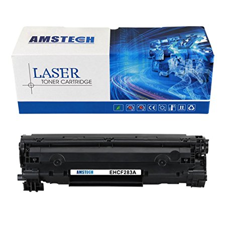1Pack Amstech 1,500 Pages Compatible Black Toner Cartridge Replacement For 83A CF283A CF283 For Printers LaserJet Pro MFP M127 M127fn M127fw MFP M125 M125nw MFP M225 M225dn, M201dw M201n M201