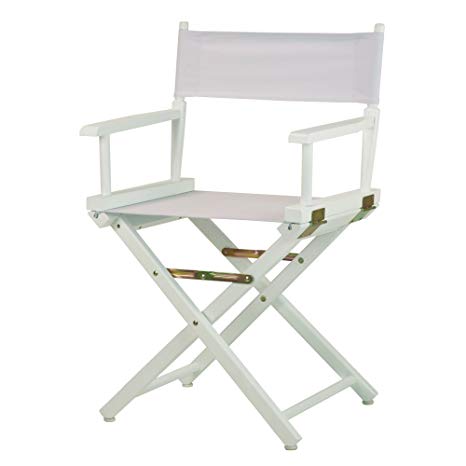 Casual Home 18" Director's Chair White Frame with White Canvas