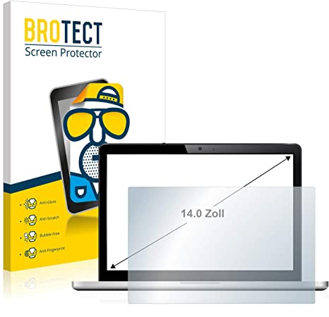 brotect Screen Protector Anti-Glare for Laptops with 35.6 cm (14 inch) [310 mm x 175 mm, 16:9] Matte, Anti-Fingerprint Protection Film