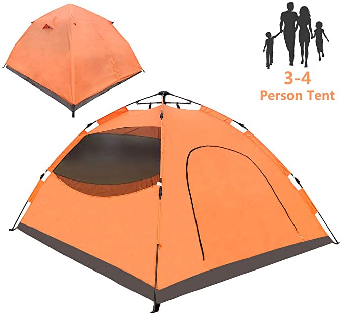 LETHMIK Pop Up Tent, Tents for Camping 2 3 4 Person - 30 Seconds Easy Up Camping Tent, Waterproof Instant Backpacking Tent for Outdoor Hiking, Climbing, Travel - Includes Carry Bag