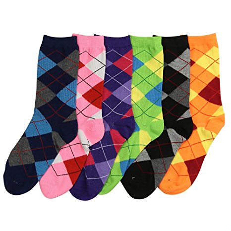 Women's Fun Colorful Crew Sock 6 Packs