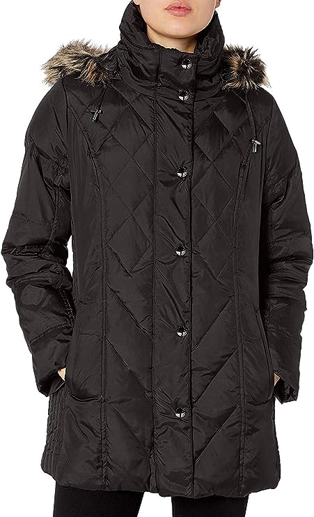 LONDON FOG Women's Diamond Quilted Down Coat