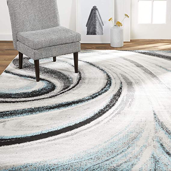 Home Dynamix Splash Odette Contemporary Abstract Area Rug 5'2"x7'2" Gray Blue