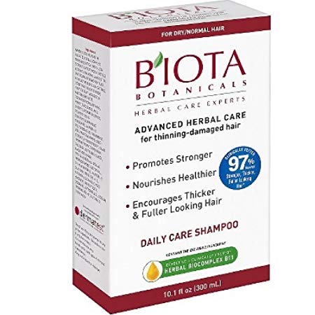 B'IOTA Botanicals Herbal Care Experts Daily Care Shampoo For Normal/Dry Thinning Hair 10.1 oz ( Pack of 10)