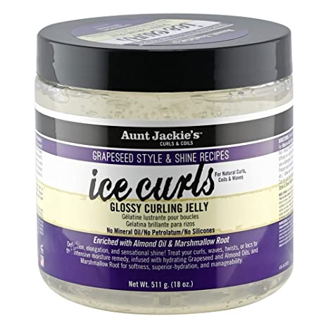 Aunt Jackie's Curls and Coils Quench Moisture Intensive LeaveIn Hair Conditioner for Natural Curls Coils and Waves Enriched with Shea Butter, Clear, 1 Count, 18 fl oz (pack of 1)