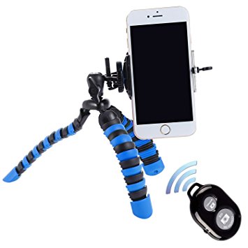 Tripod for iPhone - Peyou 3 in 1 Octopus Style Portable Tripod Stand   Phone Mount Holder for iPhone 7/7 plus 6s/6s plus 6/6 plus 5/5s Galaxy S7/S6, Camera   Bluetooth Wireless Remote Shutter