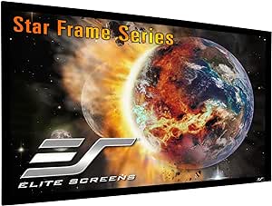 Elite Screens Star Frame Series, 100-INCH 16:9, Fixed Frame Home Movie Theater Projector/Projection Screen, 8K / 4K Ultra HD 3D Ready, SF100HW2