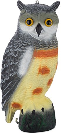 Scarecrow Fake Owl Pest Repellent Garden Protector - (Large) (Spotted)