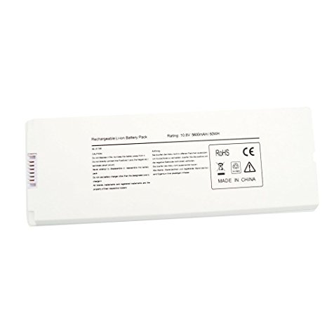 BAJ® Replacement Laptop Battery for Apple MacBook 13-inch,MacBook 13.3" A1181, A1185, MA566 MA561 MA254 MB402 White