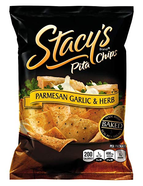 Stacy's Parmesan Garlic & Herb Flavored Pita Chips, 7.33 Ounce