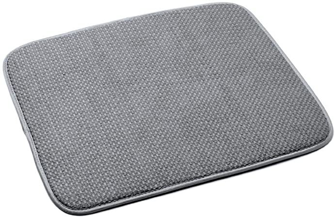 Norpro 16 by 18-Inch Microfiber Dish Drying Mat, Gray