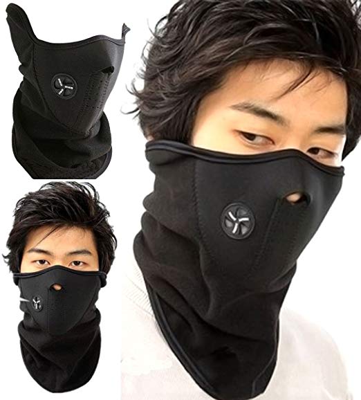 Half Face Mask for Cold Winter Weather. Use this Half Balaclava for Snowboarding, Ski, Motorcycle，Black