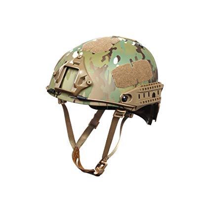 Outry Tactical Fast Helmet, Adjustable ABS Helmet with Side Rails and NVG Mount, Fast Ballistic Helmet for Airsoft Paintball Hunting Shooting Outdoor Sports