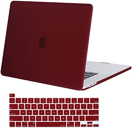 MOSISO Compatible with MacBook Pro 16 inch Case 2020 2019 Release A2141 with Touch Bar Touch ID, Ultra Slim Protective Plastic Hard Shell Case & Keyboard Cover Skin, Marsala Red