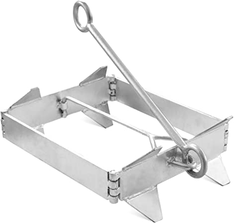 WindRider Boat Anchor | Box Style | Folds for Storage | Galvanized Steel | Sizes for Boats up to 40ft