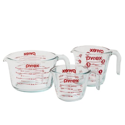 Pyrex 3-Piece Glass Measuring Cup Set