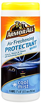 Armor All 78509 Air Freshening Protectant Wipes, Cool Mist Scent - 25 sheets