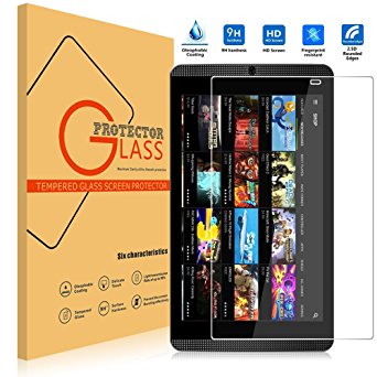 NVIDIA Shield Tablet K1 Screen Protector [Tempered Glass][Bubble-Free], Popsky Ultra Clear 0.26MM 9H Hardness High Definition Scratch Proof Premium Screen Protector Glass
