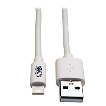 Tripp Lite Apple MFI Certified 10-Feet 3M Lightning to USB Cable Sync Charge iPhone/iPod/iPad - White (M100-010-WH)