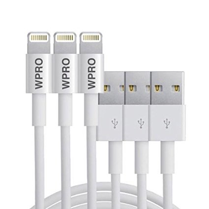 Best 3 Pack Lightning to USB Charge and Sync Cable 3ft For iPhone 6 6 Plus 5S 5C 5 iPad Air Air 2 iPad Mini Mini 2 Mini 3 iPad4 Touch 5 Gen iPod Nano 7 By Wireless Pro