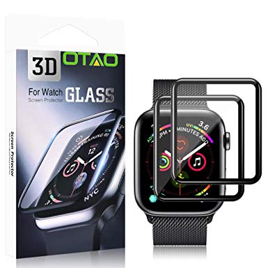 2 Pack Screen Protector for Apple Watch Series 4 40mm Screen Protector, Full Adhesive Coverage HD Clear PET Waterproof Scratch-Resistant 3D Protective Soft Film iWatch 40mm Screen Protector