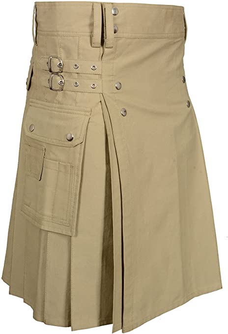 Men's Khaki Utility Kilt