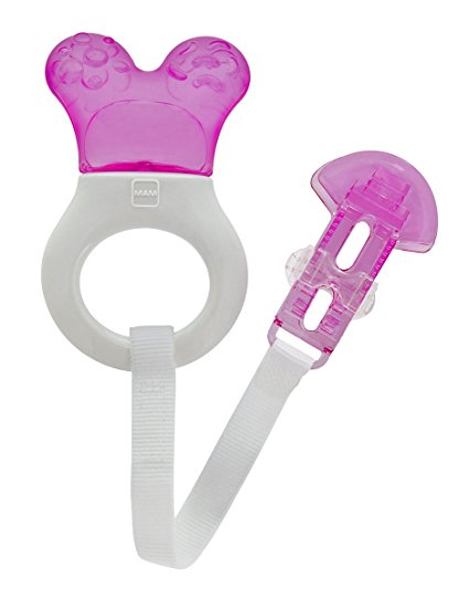 MAM Mini Cooler Teether with Clip, Girl, 2  Months
