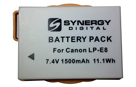 Canon EOS Rebel T3i Digital Camera Battery Lithium-Ion 1500mAh - Replacement for Canon LP-E8 Battery