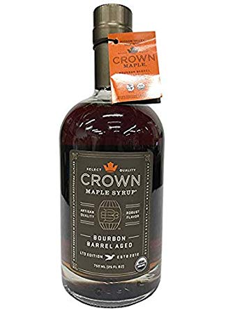 Crown Maple Organic Grade A Maple Syrup, Bourbon Barrel Aged Limited Edition, 25 Fl. Oz (Pack of 2)