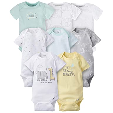 GERBER Baby 8-Pack Short-Sleeve Onesies Bodysuit