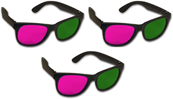 3D Glasses for Journey to the Center of the Earth 3D - Acrylic (3 Pair) Magenta & Green