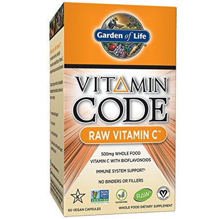 Garden of Life Vitamin C - Vitamin Code Raw C Vitamin Whole Food Supplement, Vegan, 60 Capsules (Packaging May Vary)