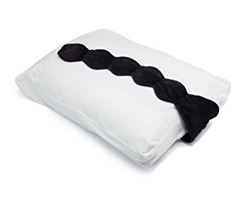NodPod Original: Gentle Pressure = Better Sleep! Soothing microbead eye pillow conveniently snapped to a pillowcase.