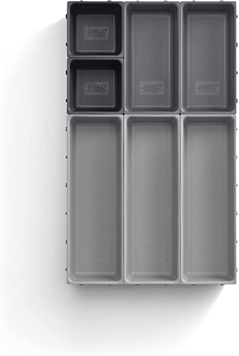 Joseph Joseph Blox Drawer Organizer, 7 Piece, Grey