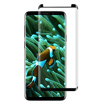 S9 Plus Black Screen Protector, Tempered Glass Screen Protector [9H Hardness][Easy Bubble-Free Installation][Anti-Scratch][Anti-Fingerprint] Compatible with Samsung Galaxy S9 Plus