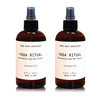 Muse Bath Apothecary Yoga Ritual - Aromatic and Refreshing Yoga Mat Cleaner, 8 oz, Infused with Natural Essential Oils - Eucalyptus Mint, 2 Pack