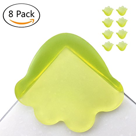 Self-Adhesive Clear Corner Cushion, Zebrum Reusable Child Proof Table Corner Protectors /Guards, Soft Baby Caring Furniture Bumper, 8-Pack