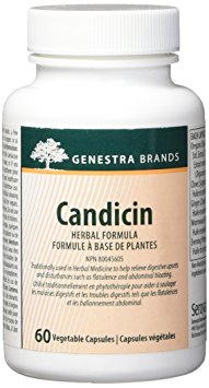 Genestra Brands - Candicin - with Essential Oils from Ginger and Wormwood - 60 Vegetable Capsules