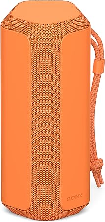 Sony SRS-XE200 X-Series Wireless Ultra Portable Bluetooth Speaker, IP67 Waterproof, Dustproof and Shockproof with 16 Hour Battery and Easy to Carry Strap, Orange